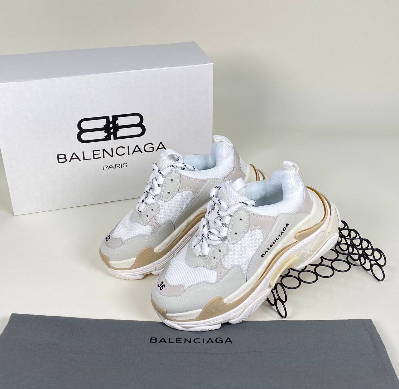 Triple S Bold Sneakers White