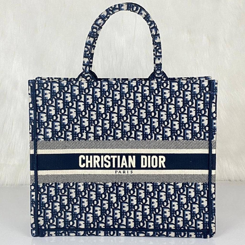 MEDIUM BOOK TOTE-BLUE