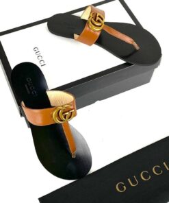 Leather Thong Sandal Brown