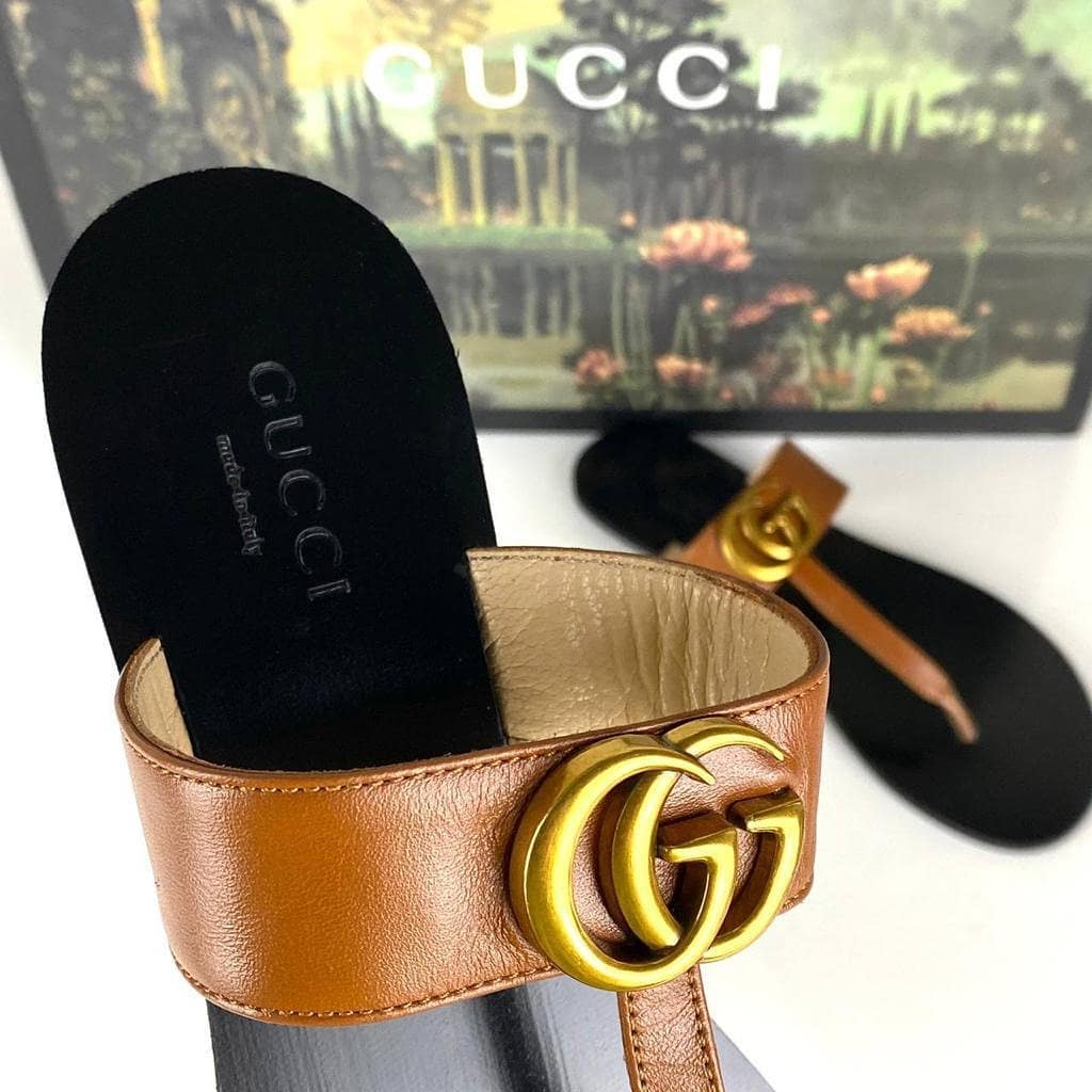 Leather Thong Sandal Brown