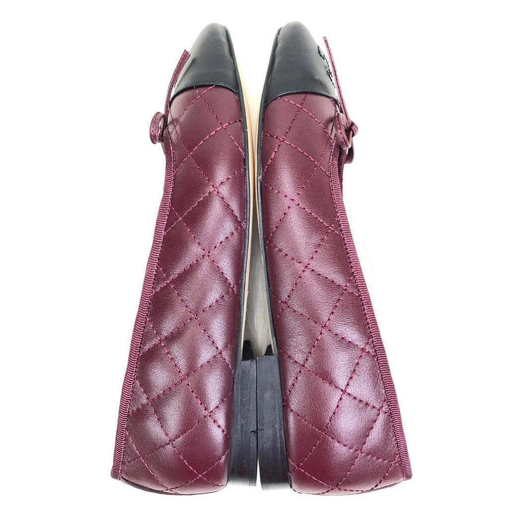 Ballerinas Flat Shoes Burgundy