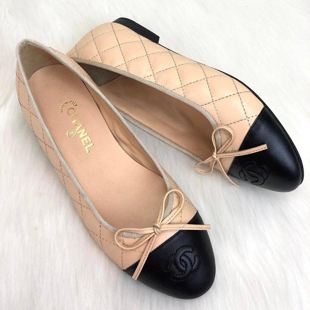 Ballerinas Flat Shoes Beige
