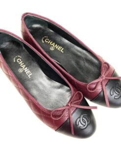 Ballerinas Flat Shoes Burgundy