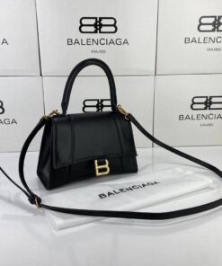 Hourglass Small Top Handle Bag Black