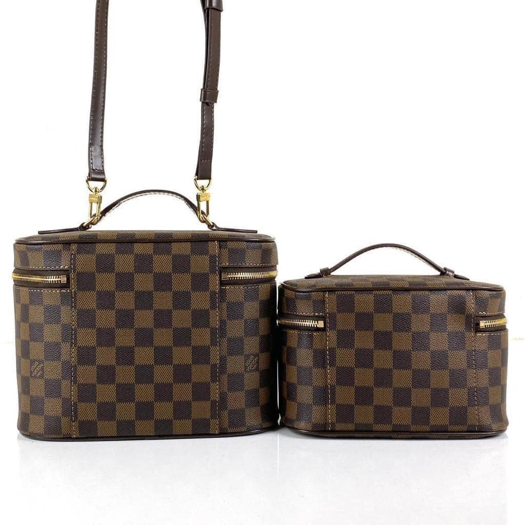 Nice BB & Mini Cosmetic Pouch (Brown Damier)