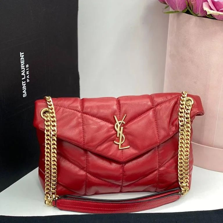 LOULOU PUFFER BAG RED