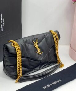 LOULOU PUFFER BAG BLACK