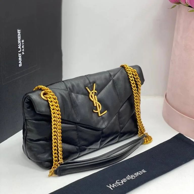 LOULOU PUFFER BAG BLACK