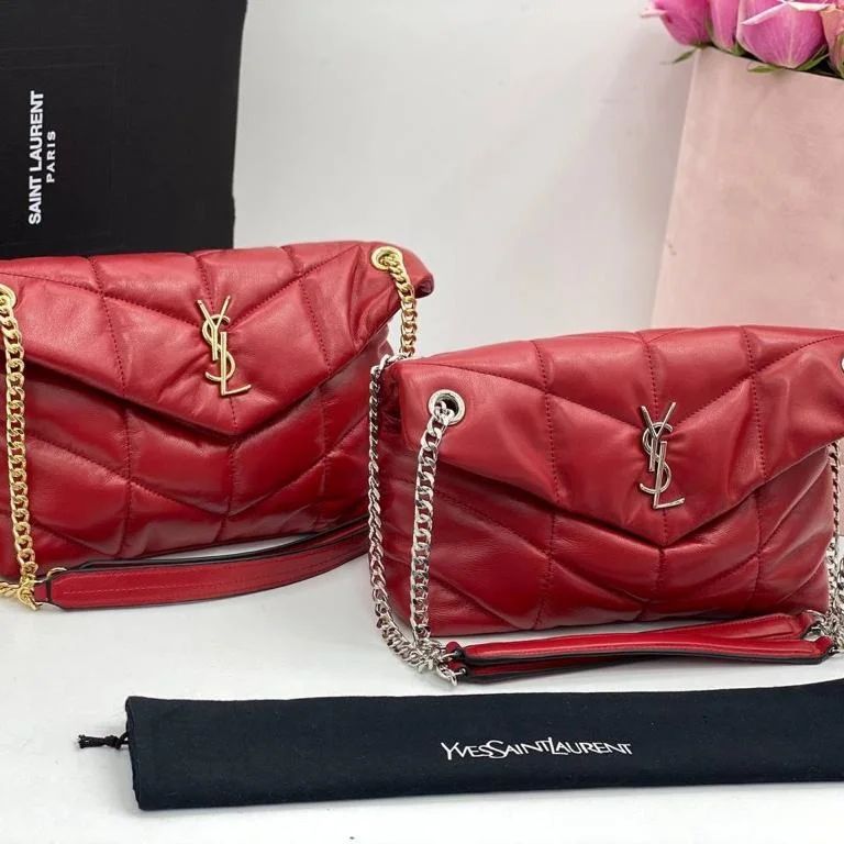 LOULOU PUFFER BAG RED