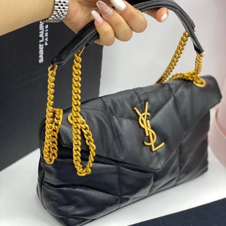 LOULOU PUFFER BAG BLACK