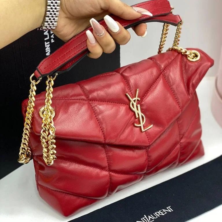 LOULOU PUFFER BAG RED