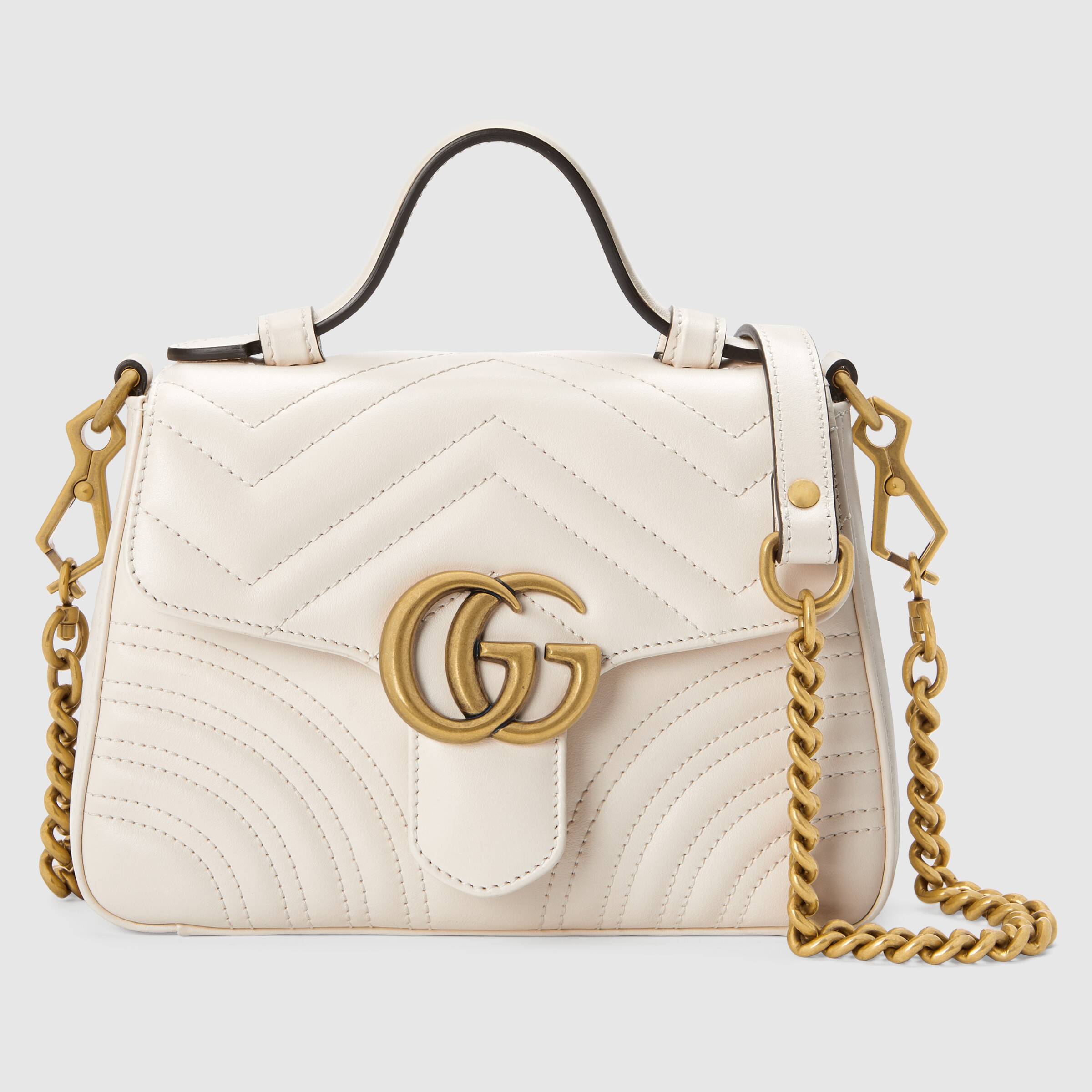 MARMONT TOP HANDLE BAG WHITE BEIGE