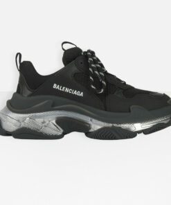 TRIPLE S CLEAR SOLE SNEAKER BLACK