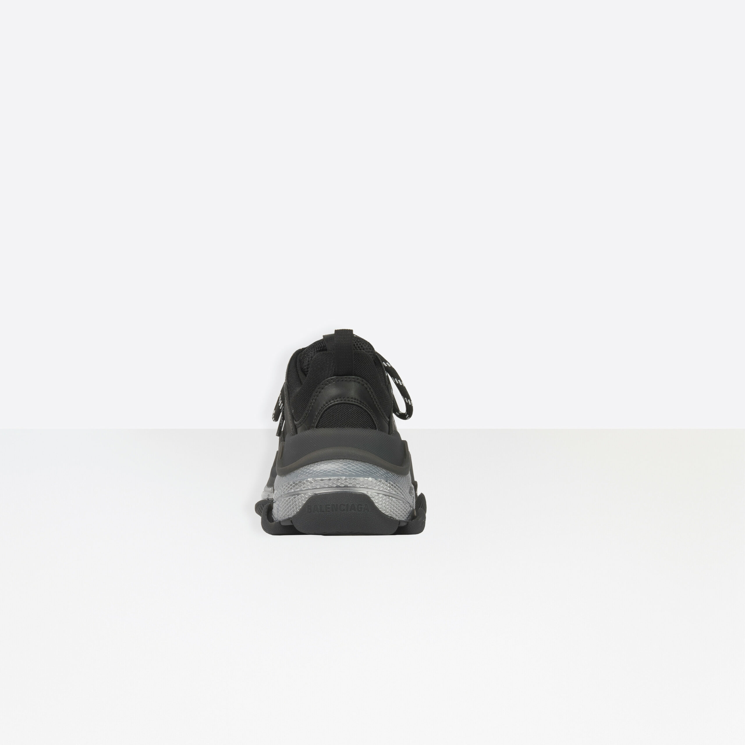 TRIPLE S CLEAR SOLE SNEAKER BLACK