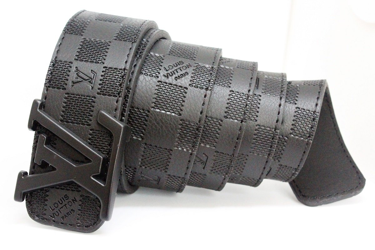 AMAZING BLACK DAMIER  %100 LEATHER BELT