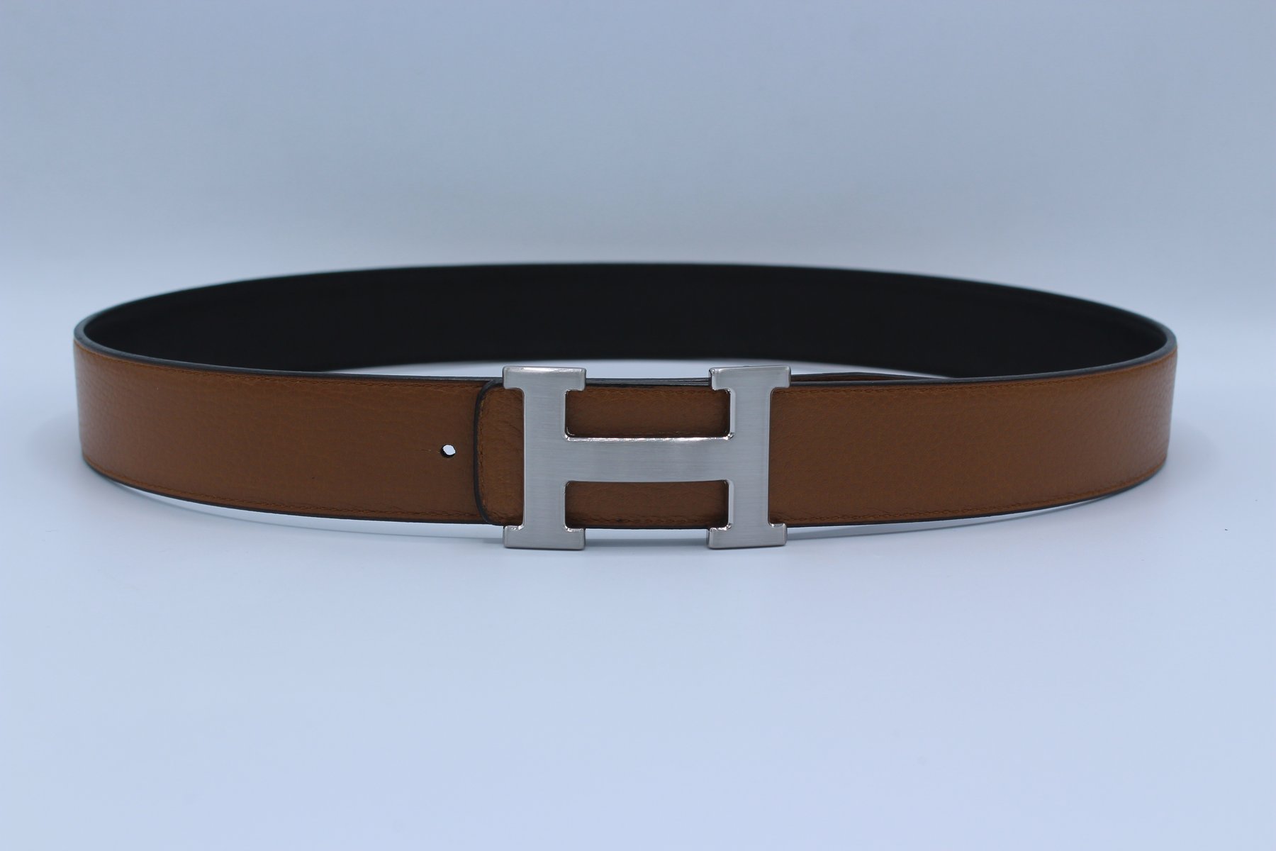 REVERSIBLE BUCKLE  %100 LEATHER BELT BROWN&BLACK 40 MM