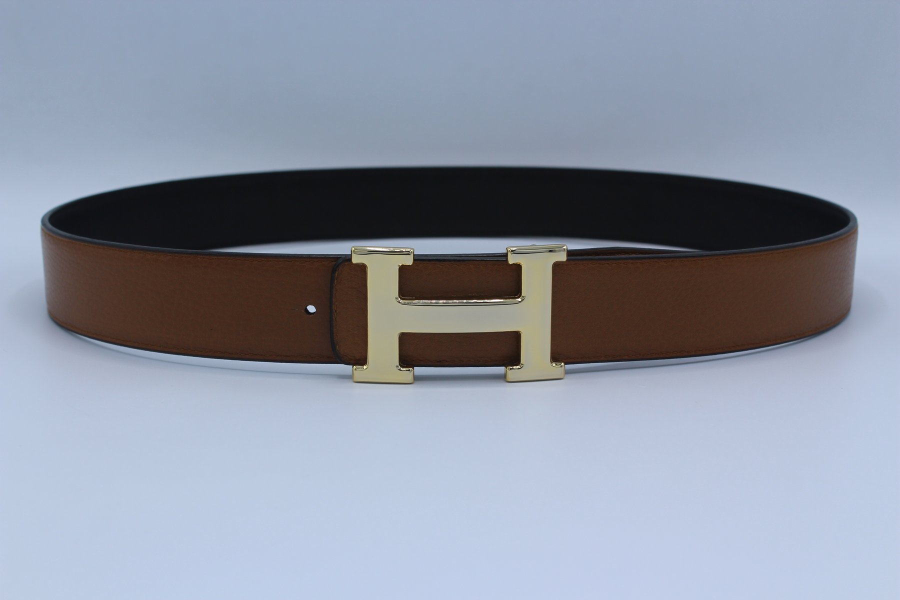 REVERSIBLE BUCKLE  %100 LEATHER BELT BROWN&BLACK 40 MM