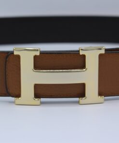 REVERSIBLE BUCKLE  %100 LEATHER BELT BROWN&BLACK 40 MM