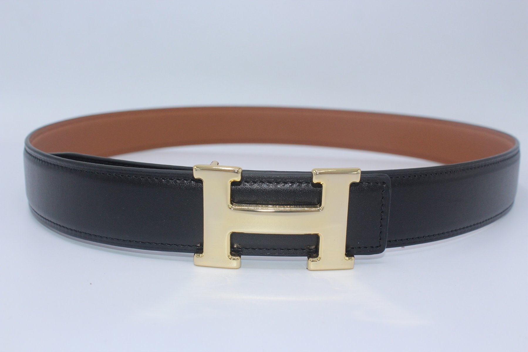 REVERSIBLE BUCKLE  %100 LEATHER BELT BROWN&BLACK 35MM