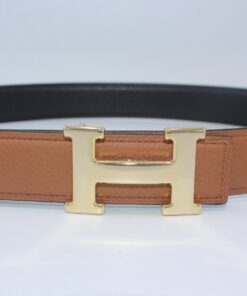REVERSIBLE BUCKLE  %100 LEATHER BELT BROWN&BLACK 35MM