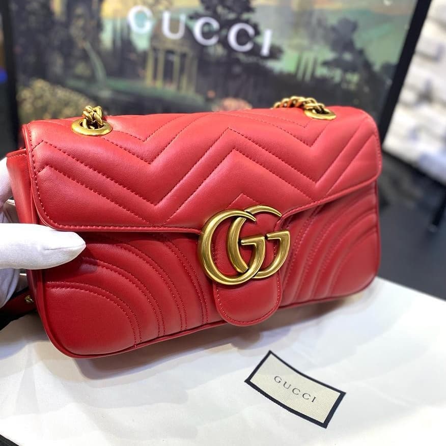 MARMONT MATELASSÉ SHOULDER BAG SUPER MINI RED