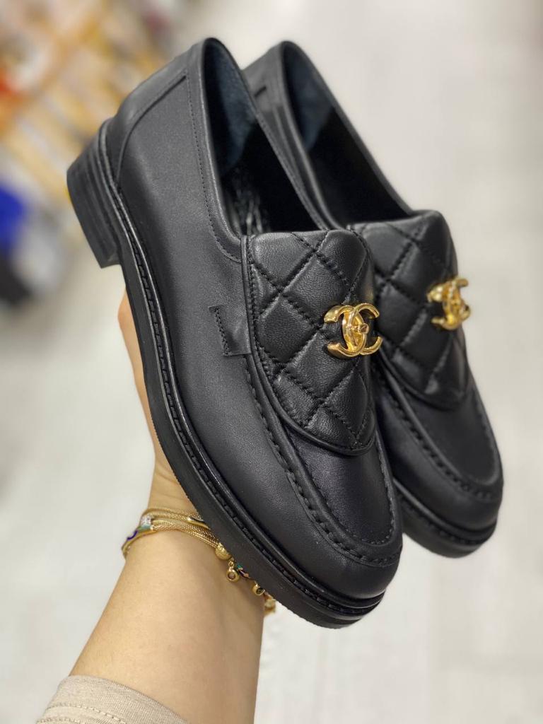 Black Lambskin Loafer