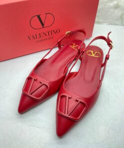 VLOGO Slingback Ballerina Red Shoes