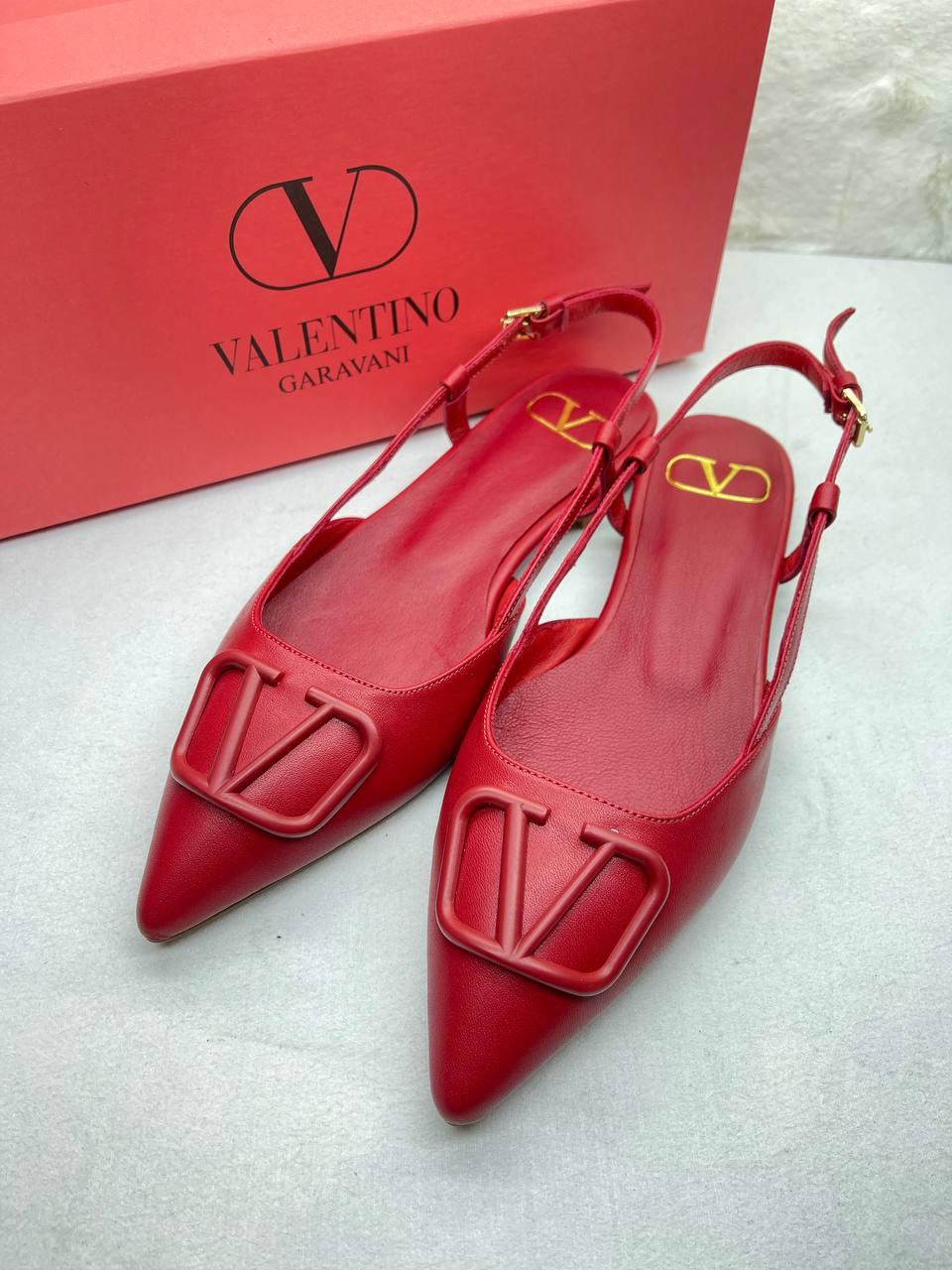 VLOGO Slingback Ballerina Red Shoes