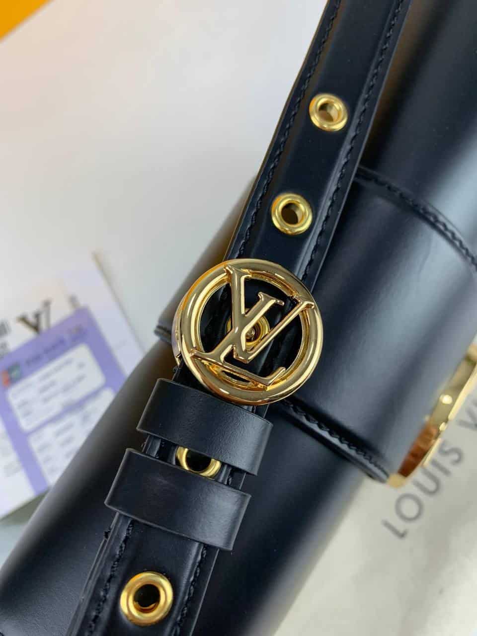 Black LV Leather Bag