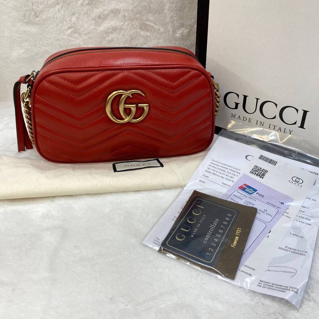 SMALL CAMERA MATELASSÉ SHOULDER BAG HIBISCUS