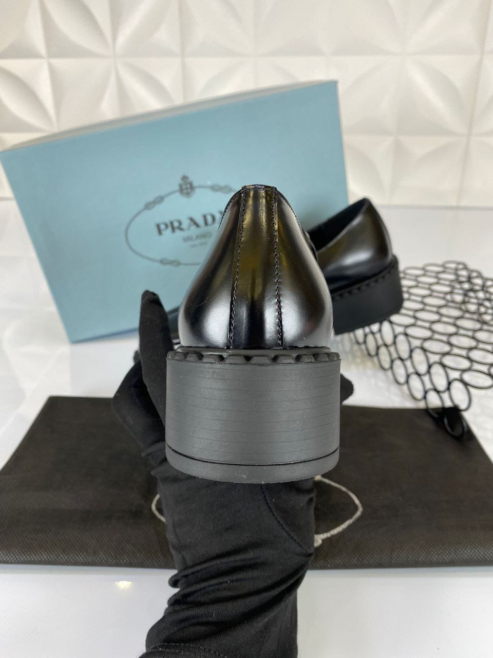 Brushed Leather Women Black Loafers