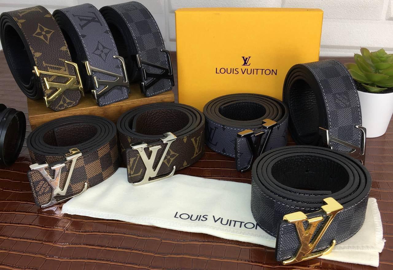 AMAZING GRAY DAMIER  %100 LEATHER BELT