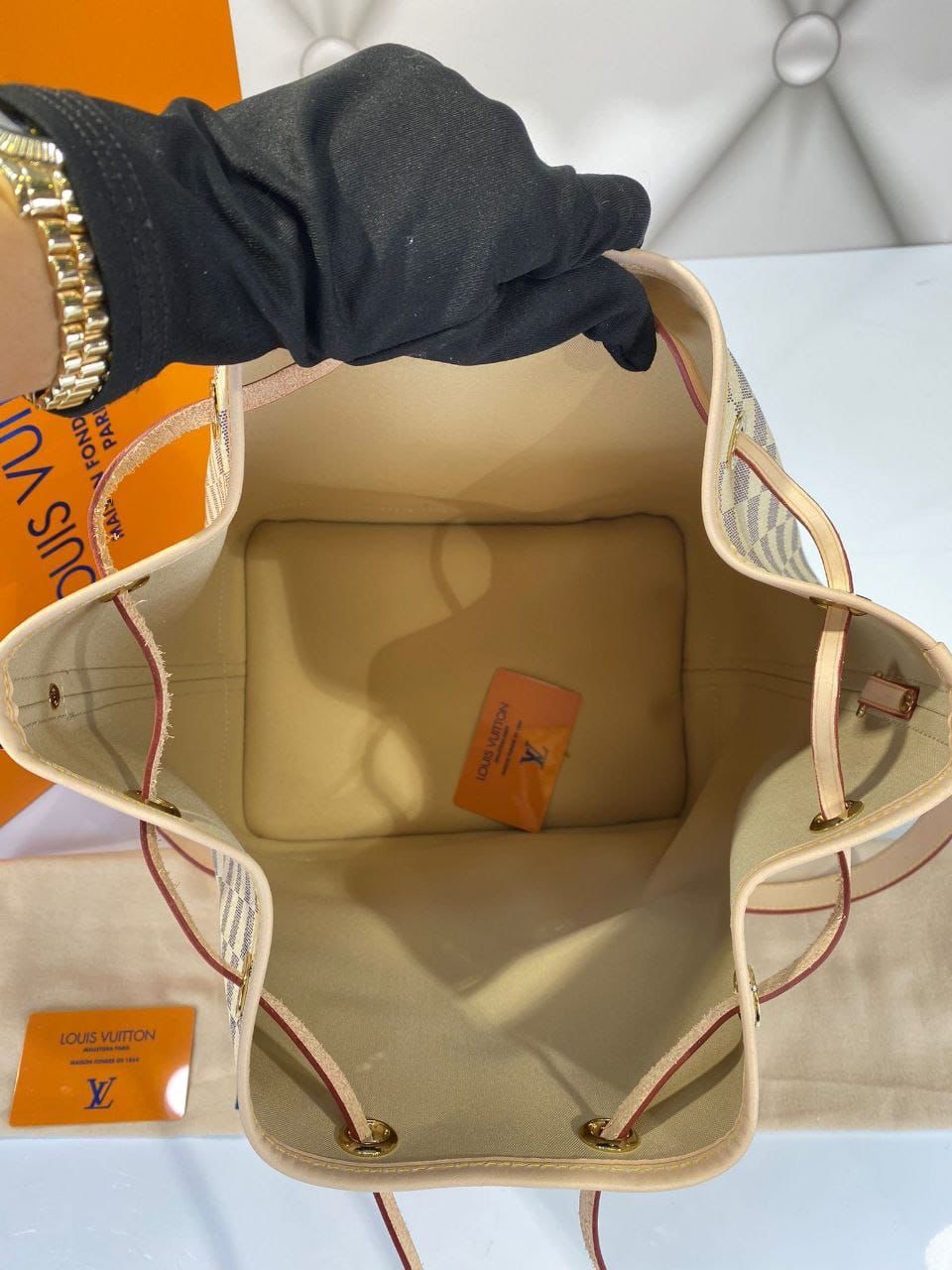 NÉONOÉ MM-BEIGE DAMIER