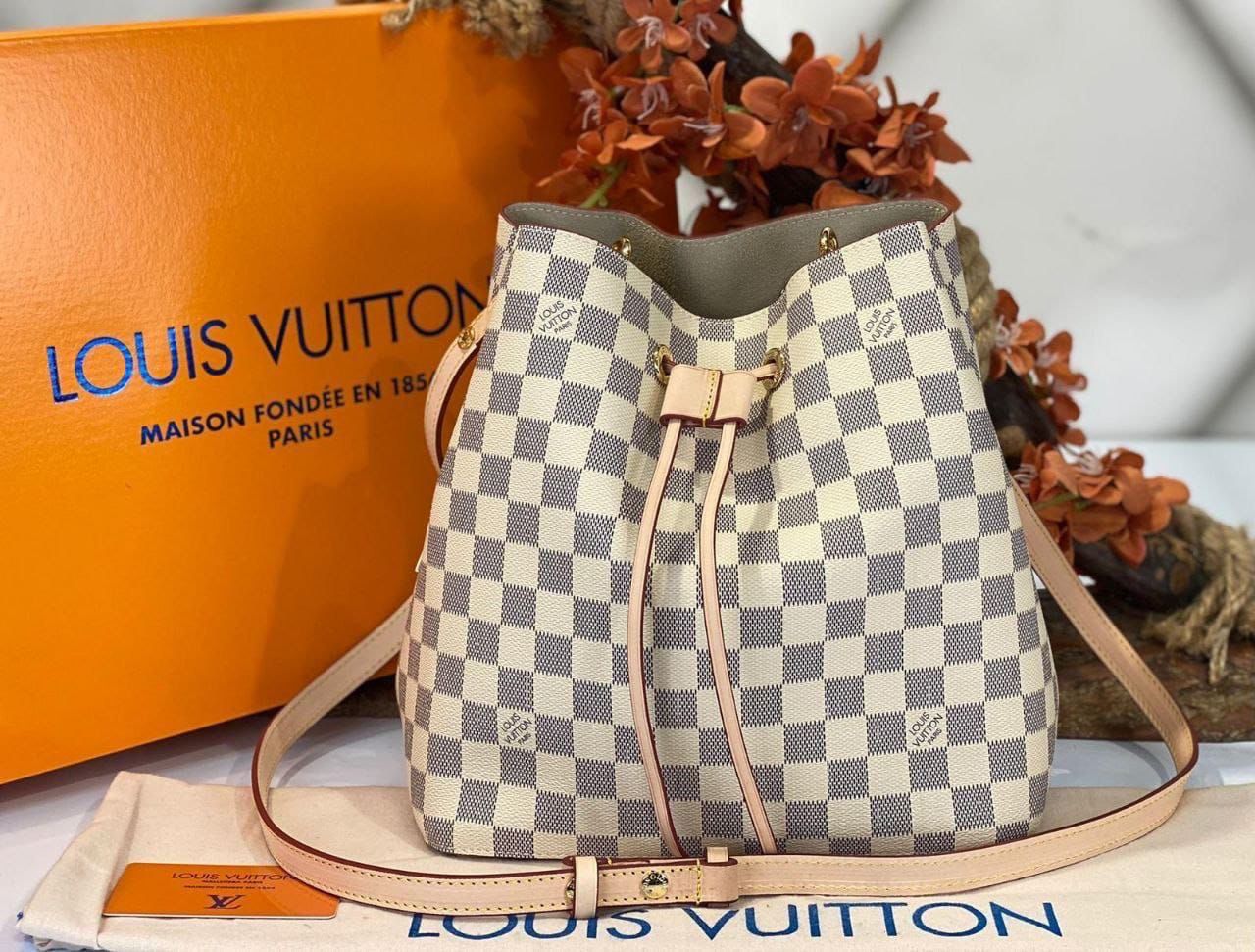 NÉONOÉ MM-BEIGE DAMIER