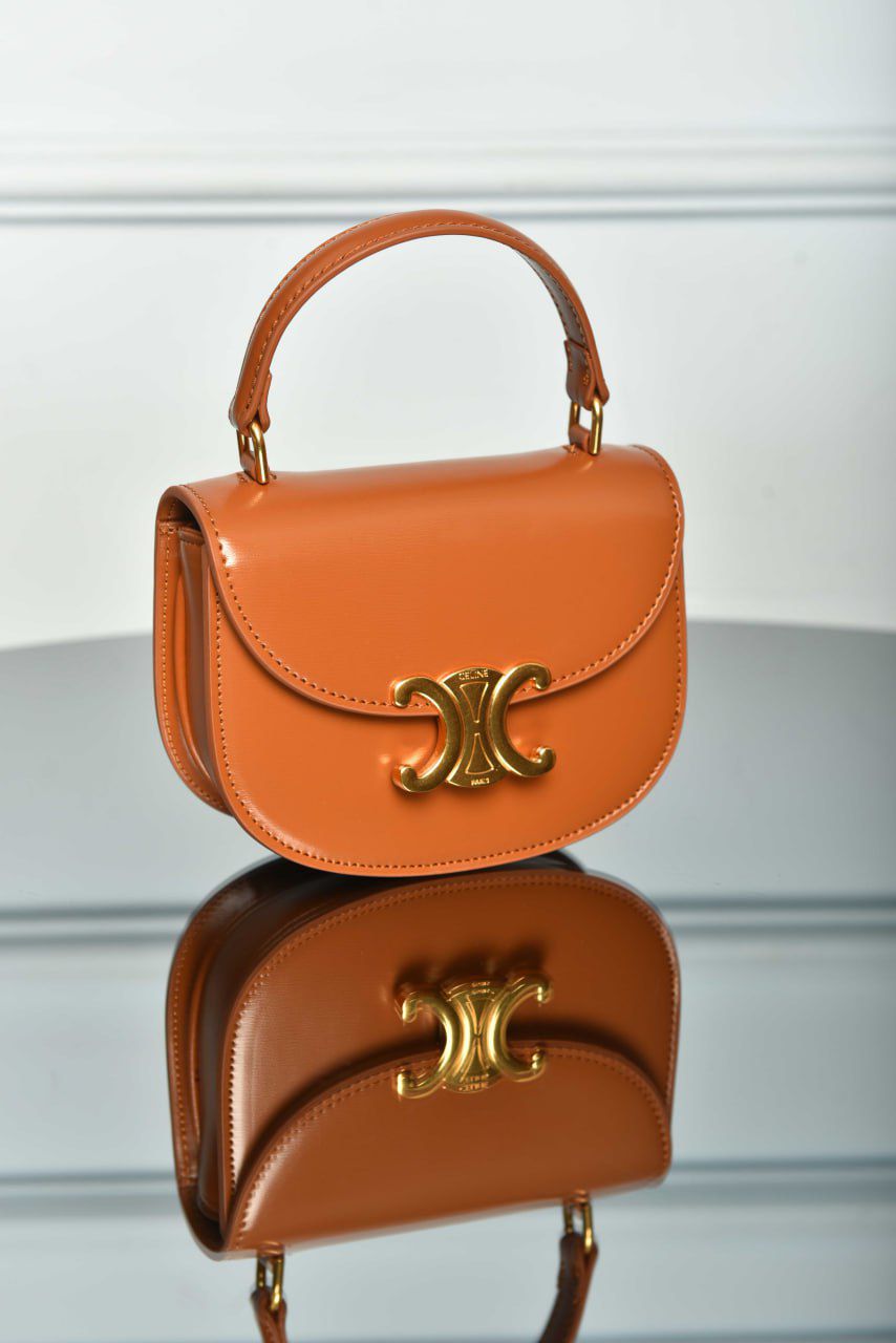 Mini Besace Clea in Shiny Calfskin