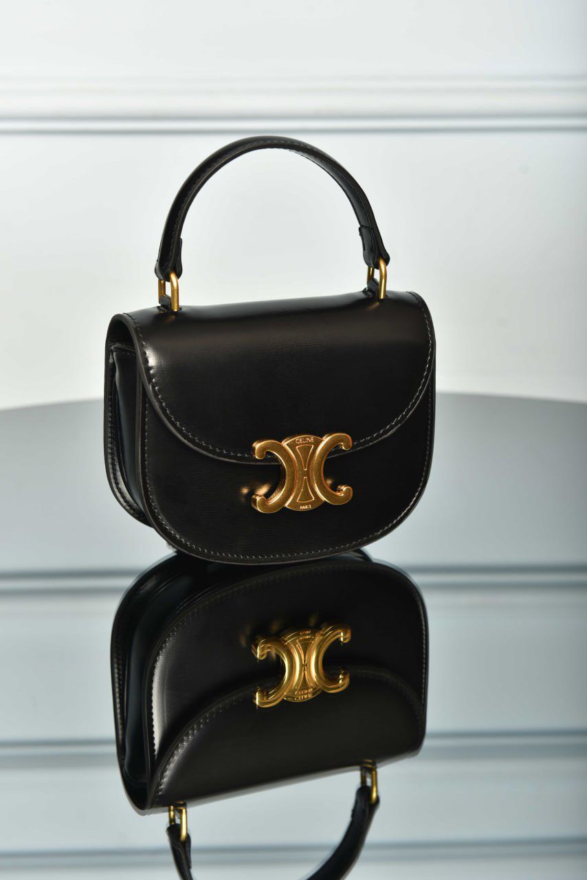 Mini Besace Clea in Shiny Calfskin