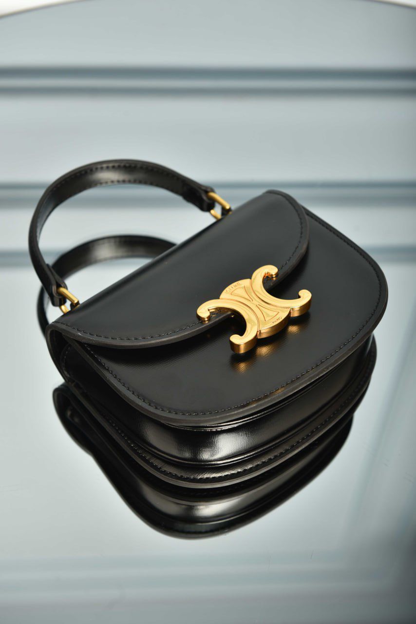 Mini Besace Clea in Shiny Calfskin