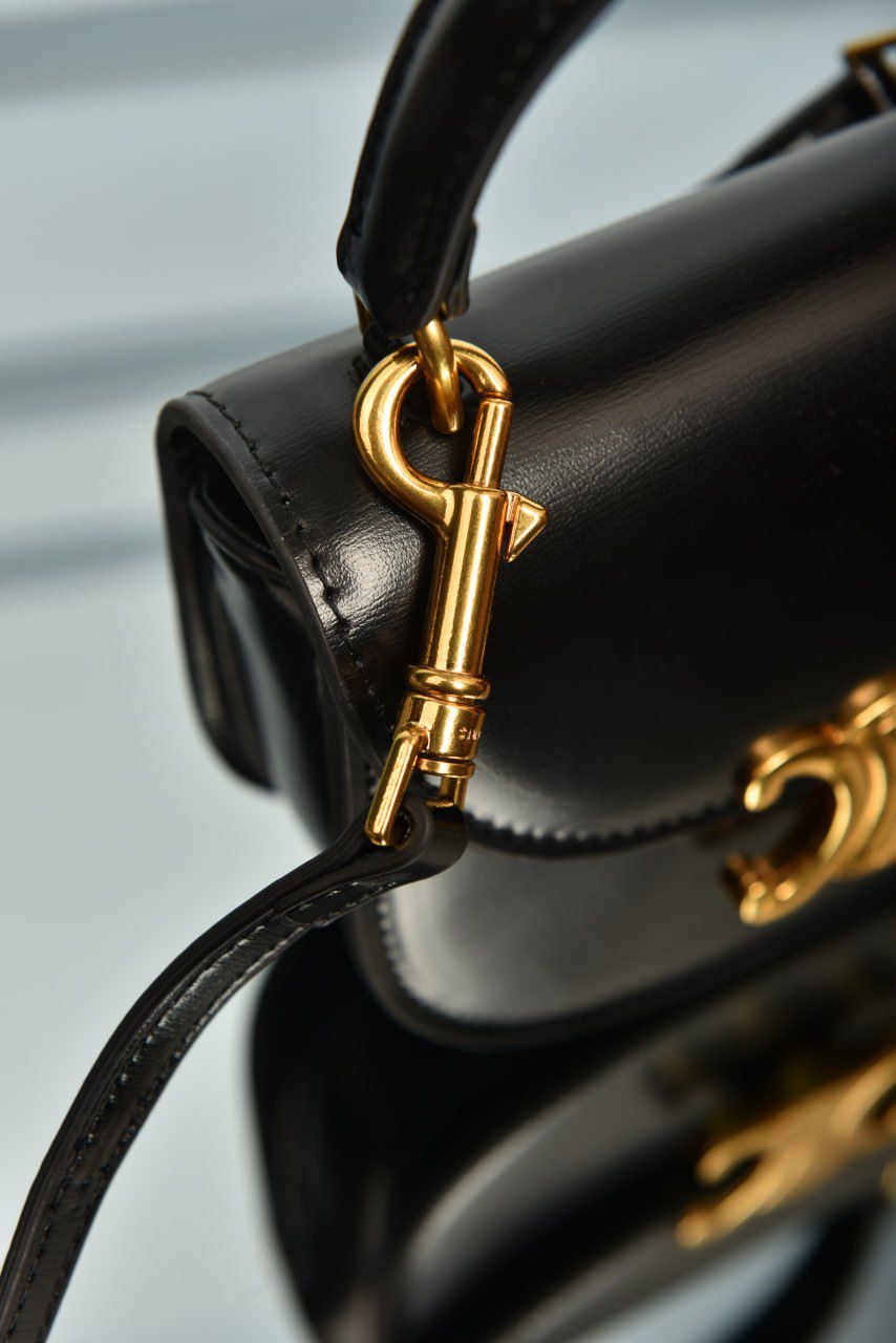 Mini Besace Clea in Shiny Calfskin