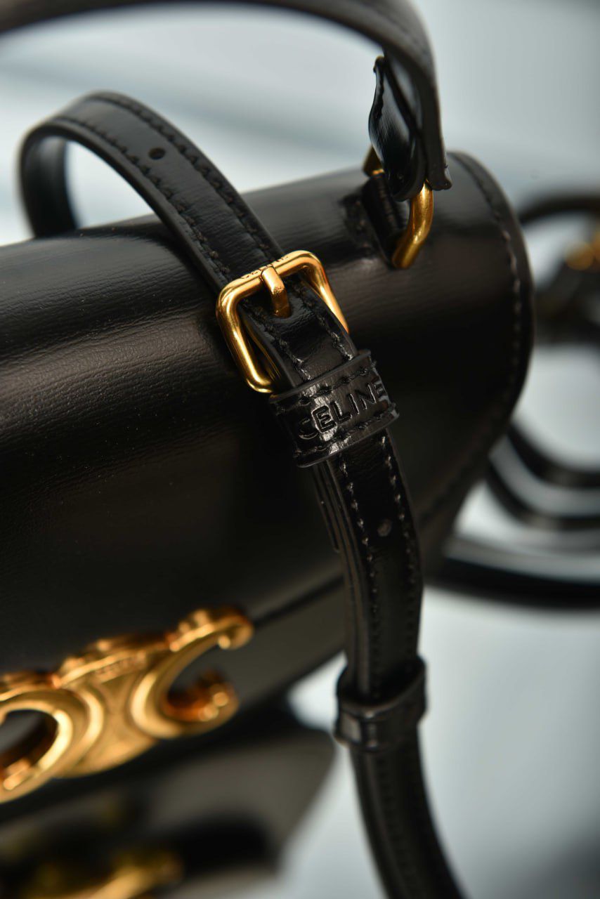 Mini Besace Clea in Shiny Calfskin