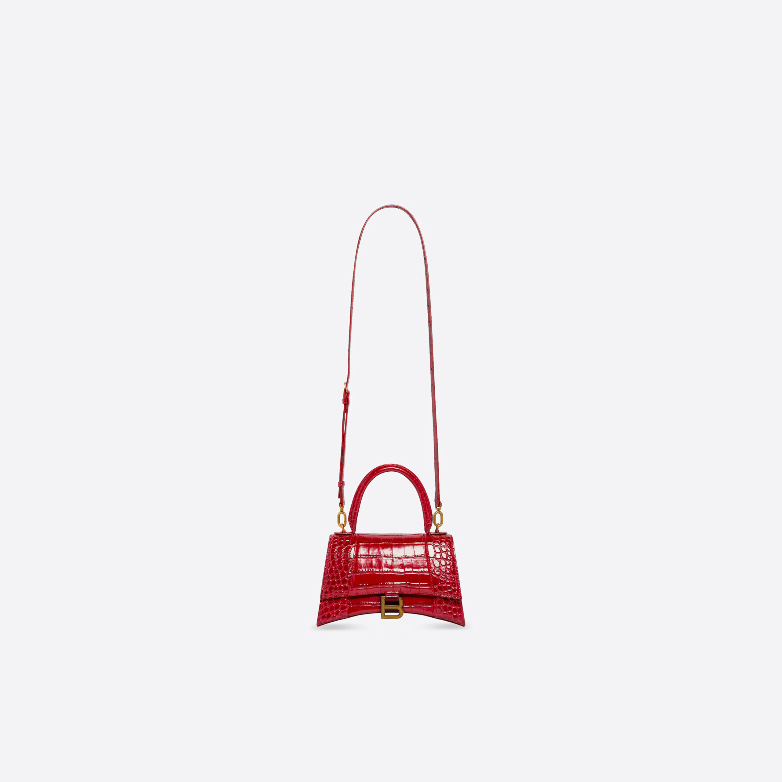 Hourglass Small Top Handle Bag Red