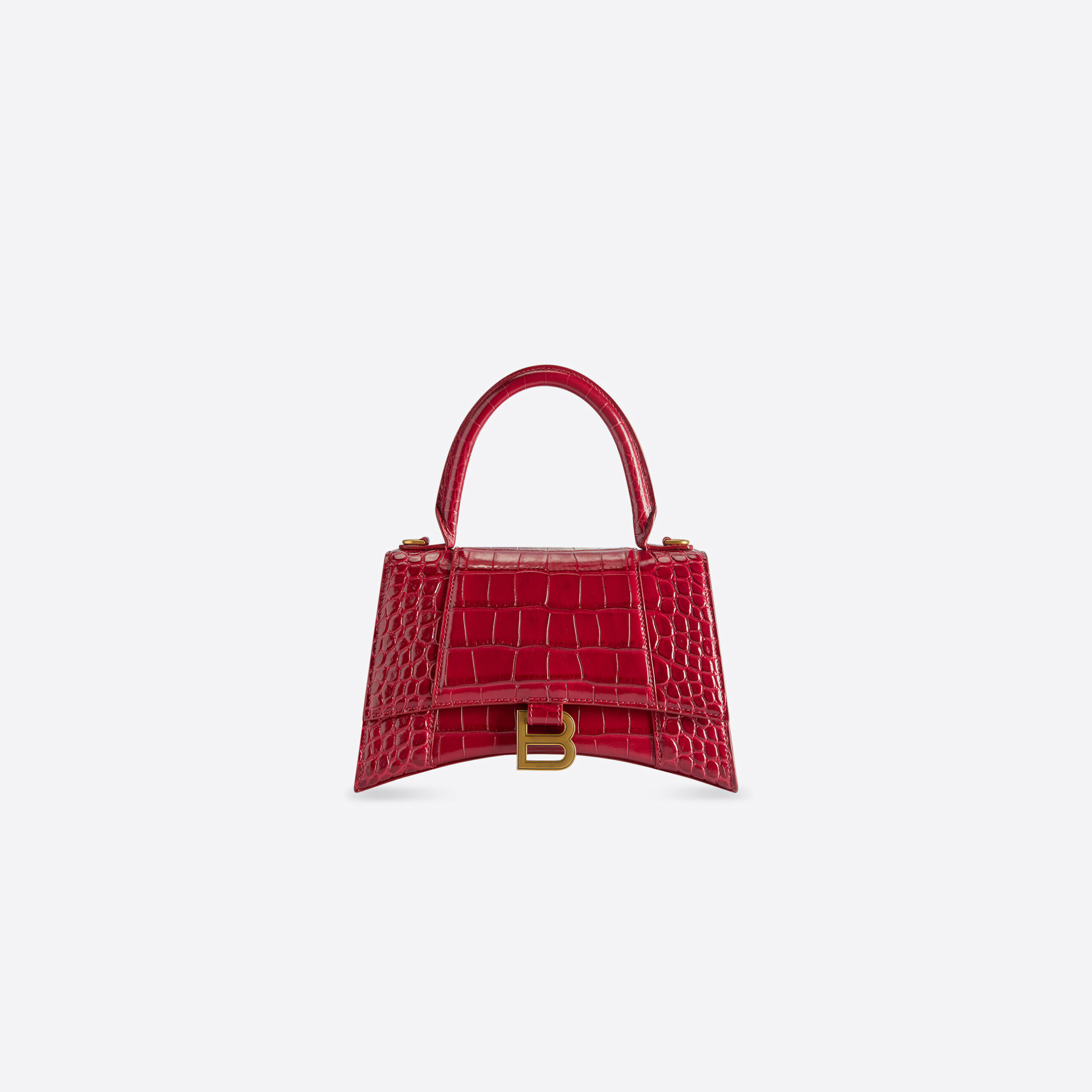Hourglass Small Top Handle Bag Red