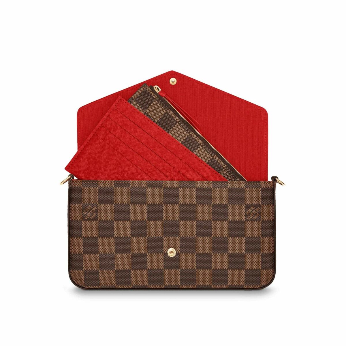 FÉLICIE POCHETTE DAMIER EBENE