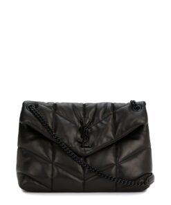 LOULOU PUFFER BAG BLACK on BLACK Large