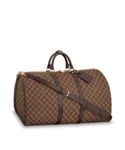 KEEPALL BANDOULIÈRE 55 DAMIER EBENE CANVAS