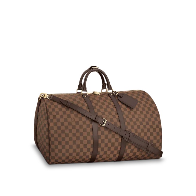 KEEPALL BANDOULIÈRE 55 DAMIER EBENE CANVAS
