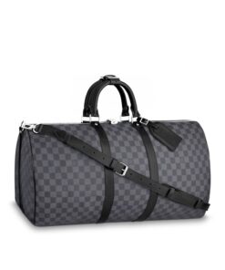 KEEPALL BANDOULIÈRE 55 DAMIER GRAPHITE CANVAS