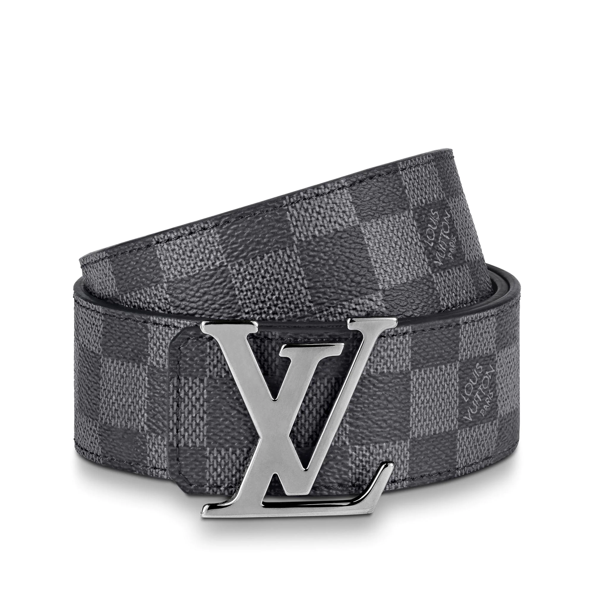 AMAZING GRAY DAMIER  %100 LEATHER BELT