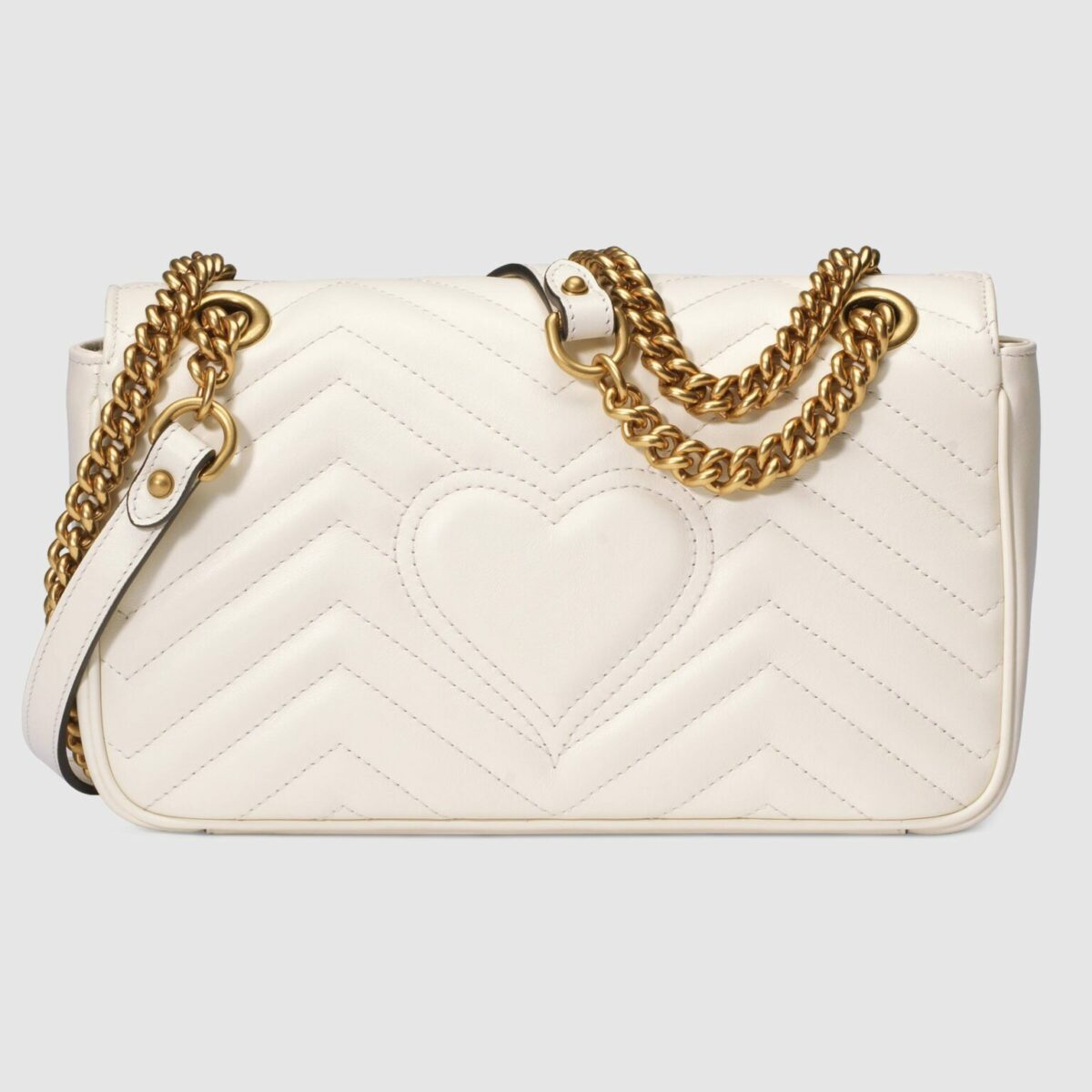 MARMONT SMALL MATELASSÉ SHOULDER BAG-WHITE/BEIGE