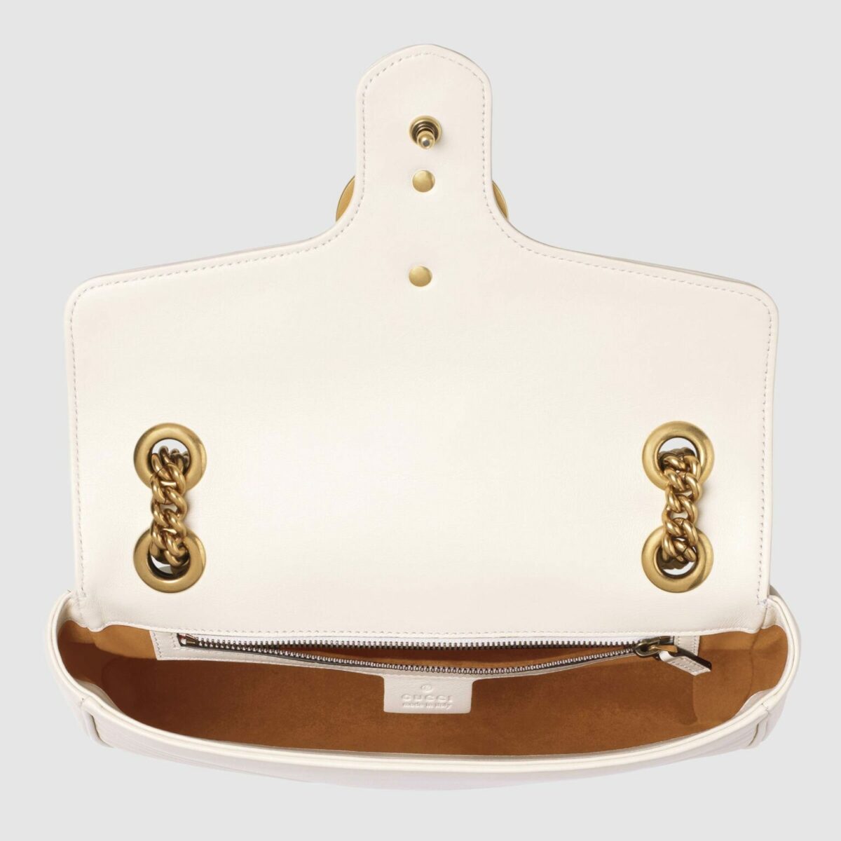 MARMONT SMALL MATELASSÉ SHOULDER BAG-WHITE/BEIGE