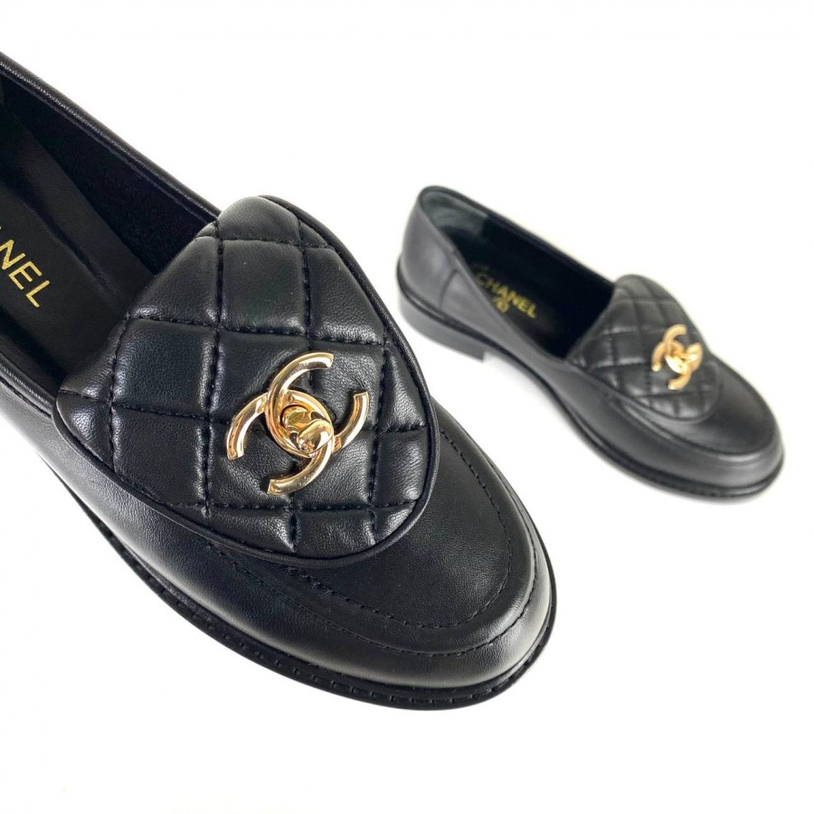 Black Lambskin Loafer